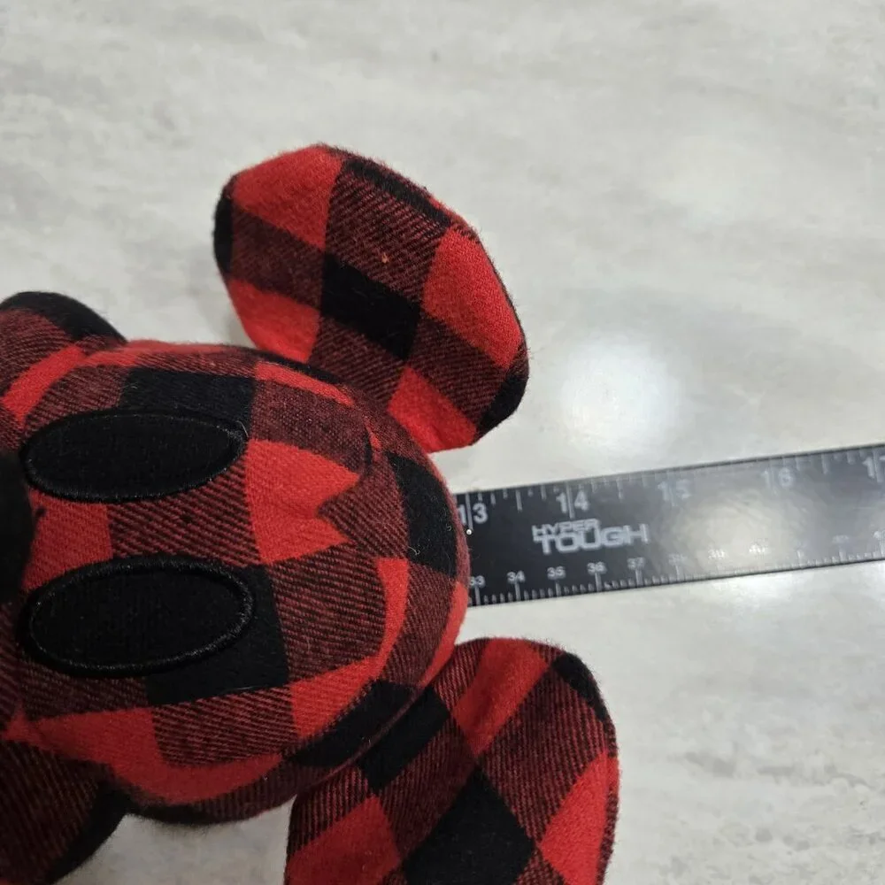 Disney x AE Mickey Mouse Plush Stuffed Animal Special Edition Red Buffalo Check‎